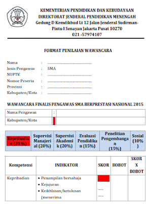 FORMAT PENILAIAN WAWANCARA