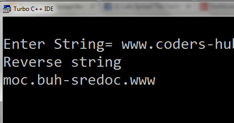 C code to reverse a string without strrev() Function | Coders Hub ...