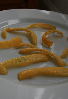 lemon peel left to dry