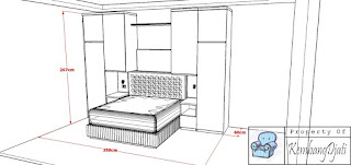 Desain interior lemari untuk kamar tidur