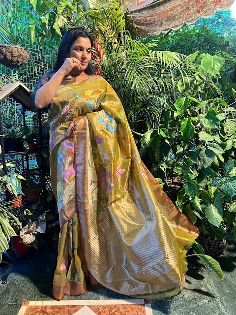 Double tissue kota doria saree