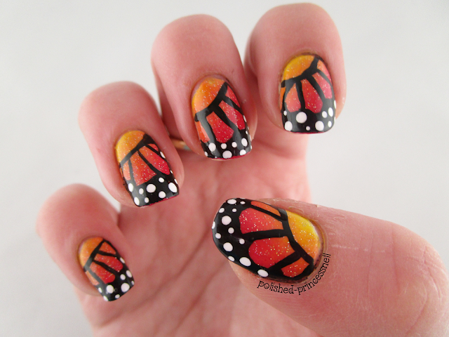 nails-gradient-monarch-butterfly-wings