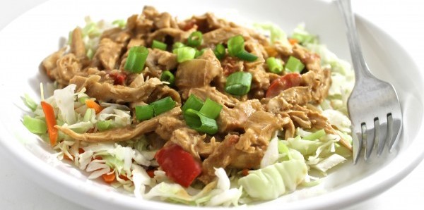 (Crock-pot) Skinny Thai Chicken with Peanut Sauce , weight watchers recipes , 6 smart points