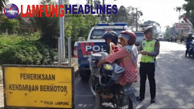 Satlantas Polres Lambar Menggelar Razia Rutin Berhasil Tilang 34 Pengendara