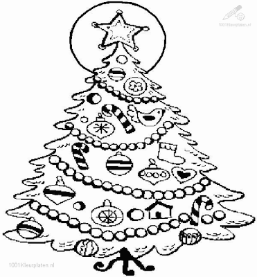 Christmas Tree Coloring Pages for Kids