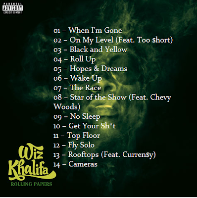 wiz khalifa rolling papers tracklist. wiz khalifa rolling papers