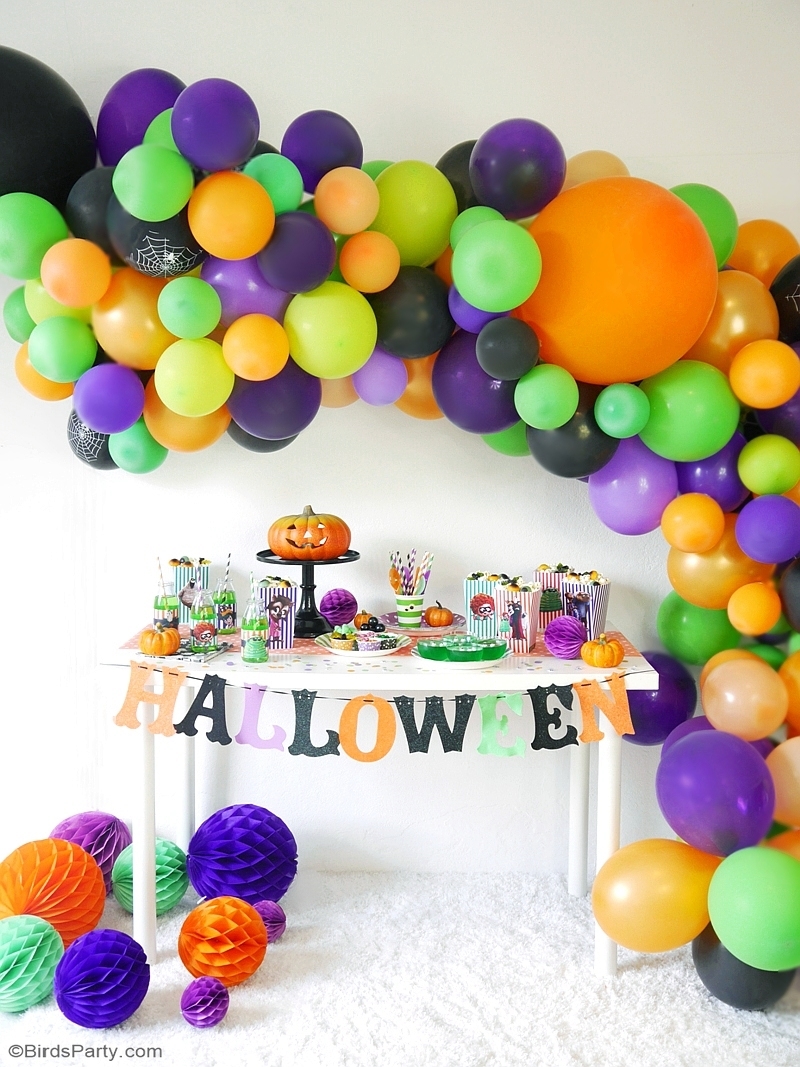 A Hotel Transylvania #Halloween Movie Party with Free Printables - fun party decorations, food, and DIY costumes for a fang-tastic celebration! - HotelT3 is available on Digital now and Blu-ray and DVD  on 10/9” | #sponsored content created by @birdsparty for @hotelt #HotelT3 #HotelTransylvania3 #HotelTransylvania