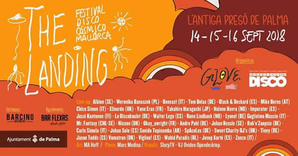 mallorca, eventos, 2018, festival, the landing, musica disco, disco music, musica, musica electronica, music, electronic music, dj, dj set, line up