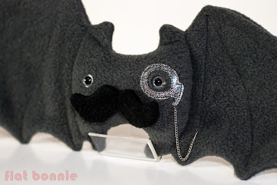 bat lefty monocle mustache fancy stuffed animal toy plush