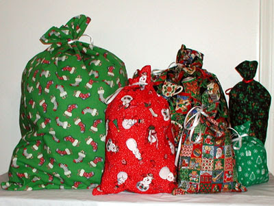 Cloth christmas gift bag inspected