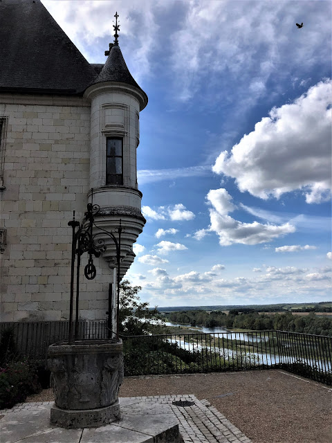 Turret window overlooking the river Loire at Chateau de Chaumont-sur-Loire