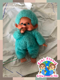 kiki monchhichi menthe vert bleu turquoise rare vintage collection collector 