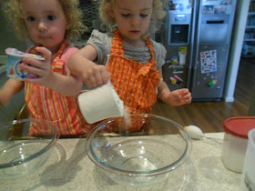Preparing the ingredients for yoghurt cupcakes recipe