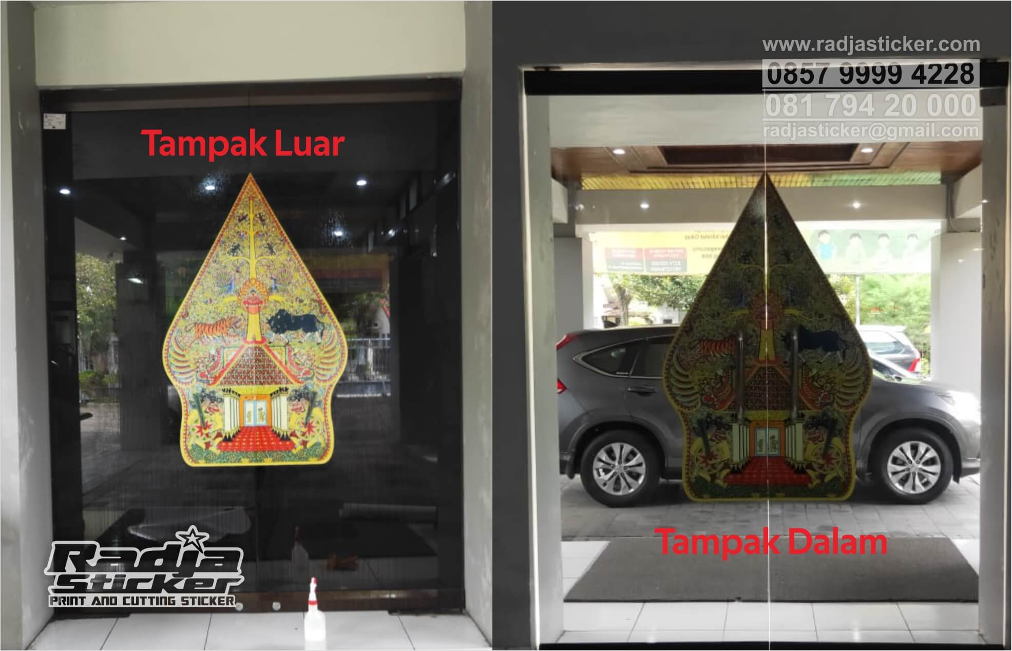 Stiker Kaca Gunungan Wayang Kulit Pemasangannya Rapi Hemat Cepat Radja Sticker