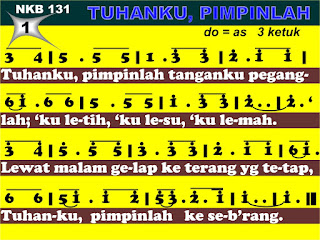 Lirik dan Not NKB 131 Tuhanku, Pimpinlah