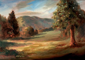Meadow Landscape Oil Painting by Jeff Ward