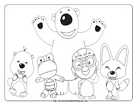 Pororo the Little Penguin coloring pages pororo and friends