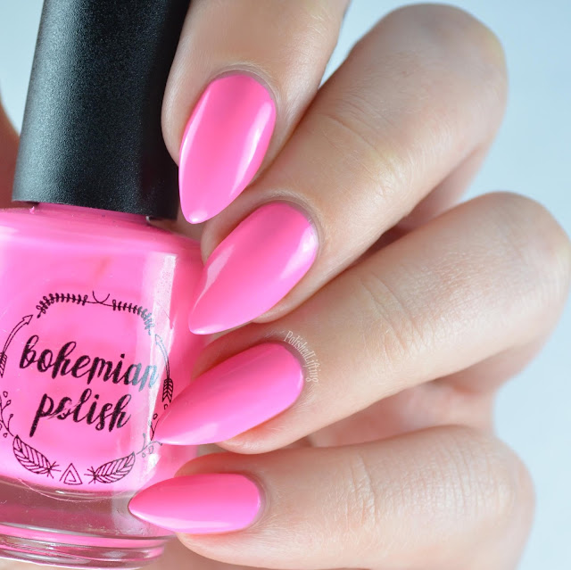 pink neon nail polish