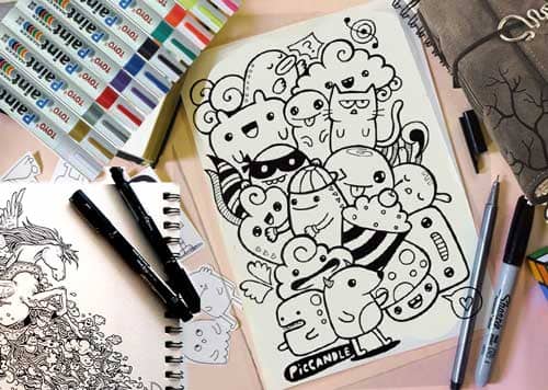 Contoh Gambar Doodle Di Dinding Kelas