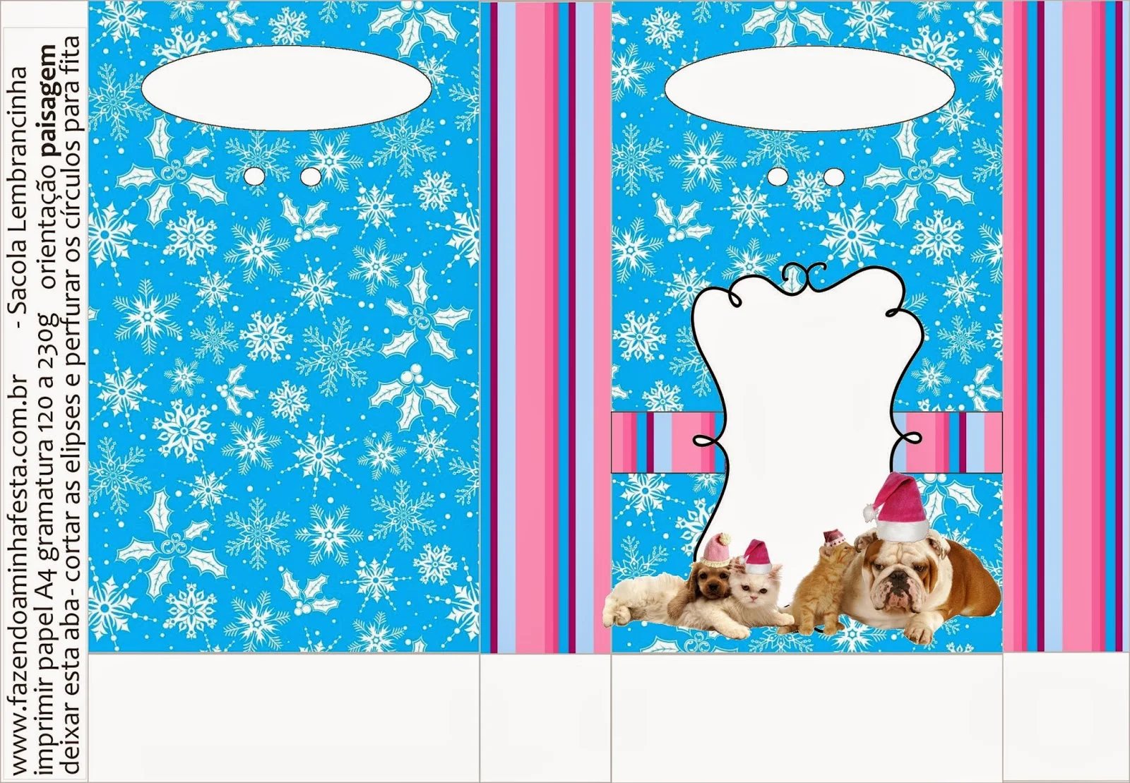  Dog and Cat in Christmas Free Printable labels.