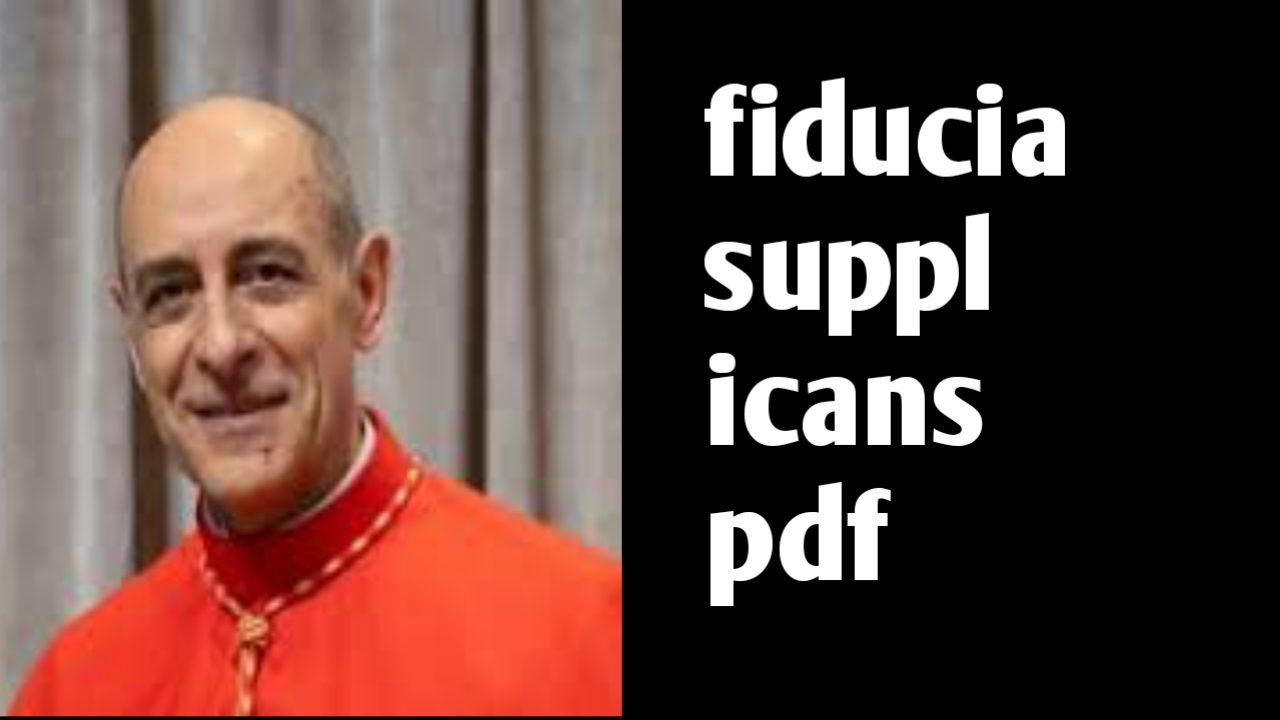 fiducia supplicans pdf