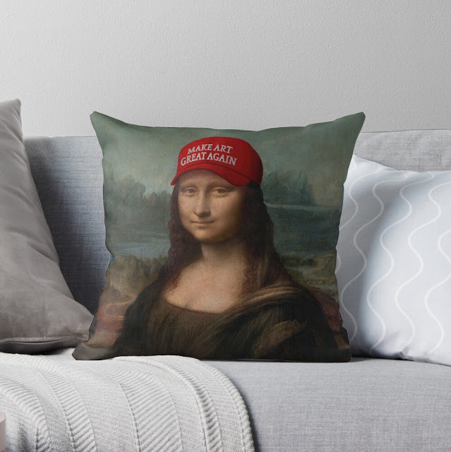 Make Art Great Again home art decor as pillow.