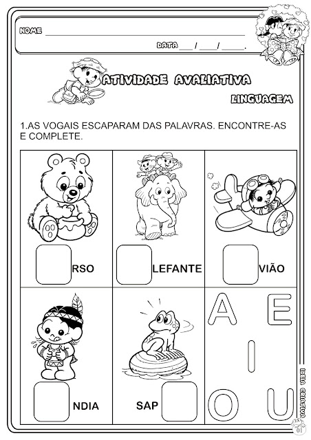 Atividade Avaliativa Educação Infantil