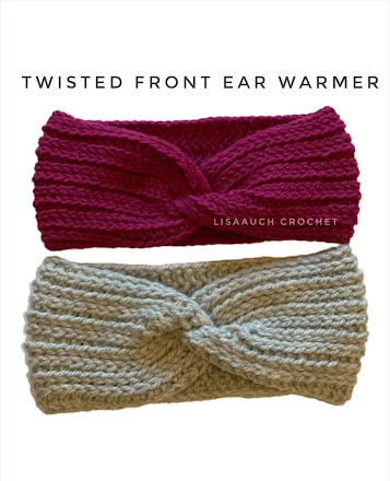 Crochet Twisted Earwarmer Headband (FREE PATTERN )