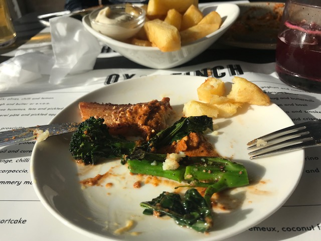 Ox & Finch, Glasgow, Sharing Plates, Food Bloggers, Pork Belly & Chips with Romesco sauce