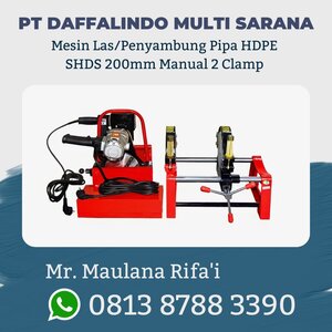 Mesin Las Pipa HDPE 200mm Manual 2 Clamp