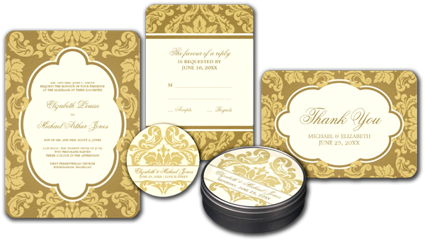 Old Hollywood Glamour Wedding Invitation 