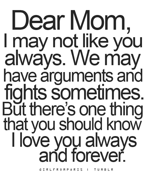 I Love You Mom Quotes From Daughter