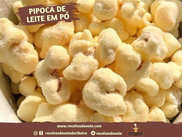 Receita de Pipoca de Leite em Pó