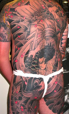 Style Japanese Back Tattoo Art For Men