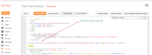 Cara Host Blogger CSS dan File JavaScript di Google Drive 7