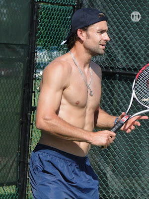 Nicolas Kiefer Shirtless at Cincinnati Open 2009