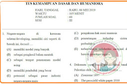 Soal SBMPTN 2019 SOSHUM dan Kunci Jawaban