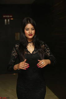 Actress Monica in spicy transparent Black Top at O Pilla Nee Valla Movie Audio Launch Feb 2017 164.JPG