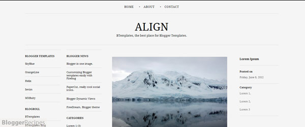 Align Blogger Template