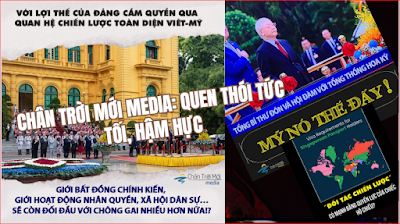 Sự tức tối, hậm hực của Chân Trời mới media với việc nâng cấp quan hệ Việt Mỹ!