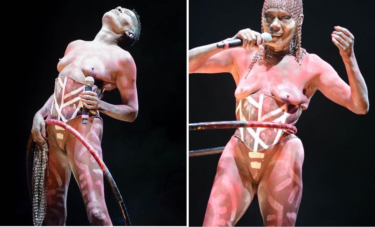 Frank Dudu: SEE MADNESS!!!!, YR OLD GRACE JONES PERFORMS NAKED