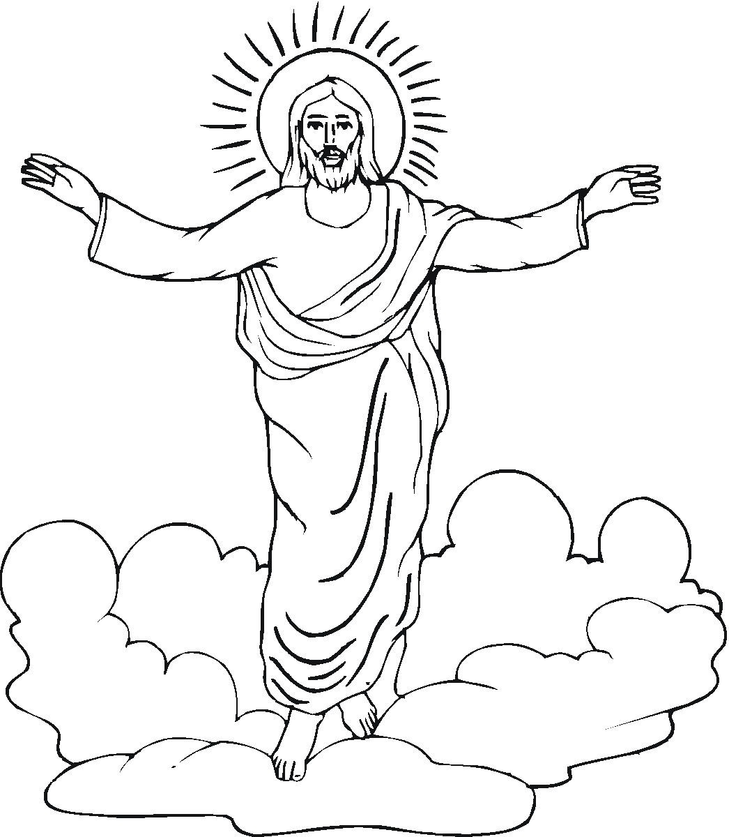 EASTER COLOURING: RELIGIOUS EASTER COLORING PICTURE