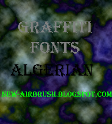 Sample Graffiti Fonts Algerian