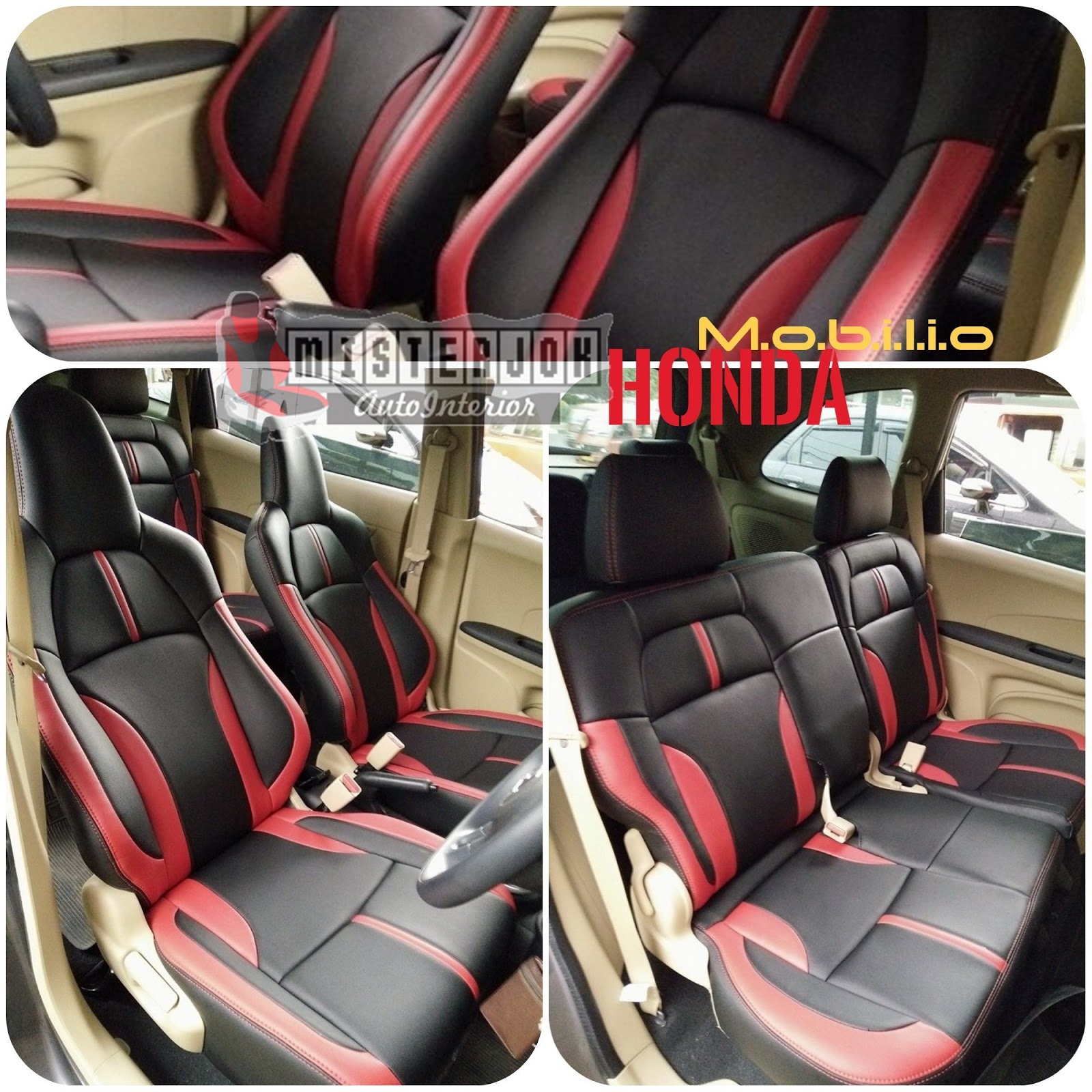 Sarung Jok Mobilio Merah Hitam Sport