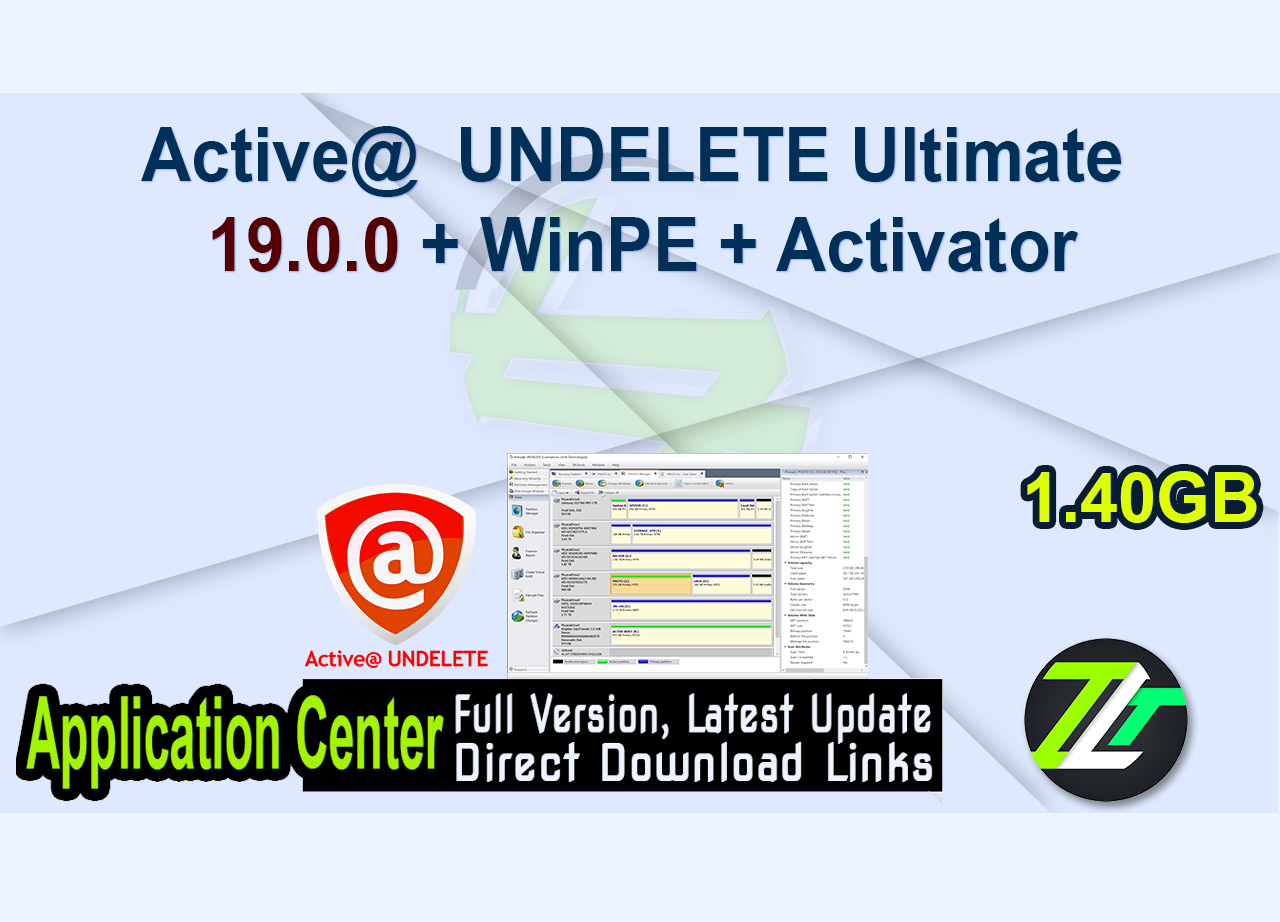 Active@ UNDELETE Ultimate 19.0.0 + WinPE + Activator