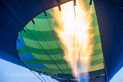 Hot air balloon flame