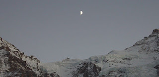 The moon above the Sphinx.