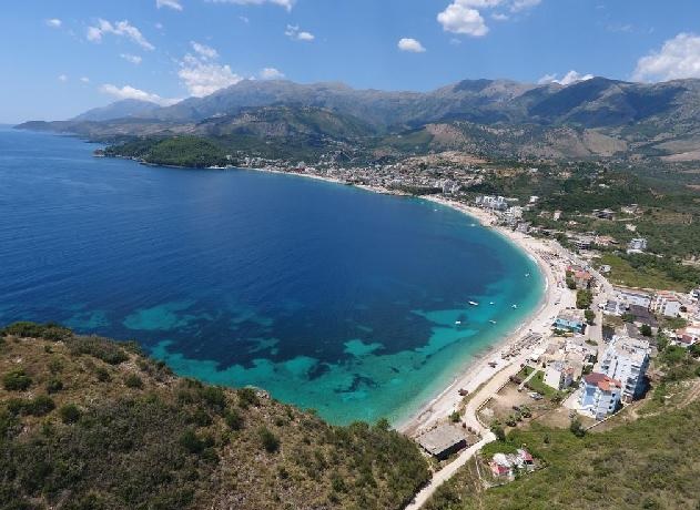 Himara beach by the air