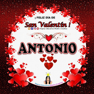 Feliz Día de San Valentín - Nombre Antonio