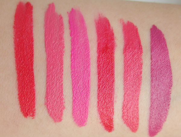  NYX Soft Matte Lip Creams - Swatches - Amsterdam, Antwerp, Addis Ababa, Monte Carlo, Ibiza, Prague